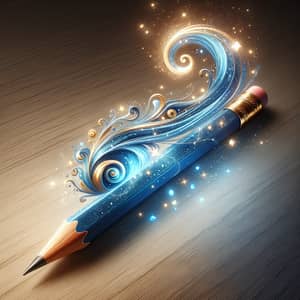 Enchanting Magical Pencil on Wooden Table