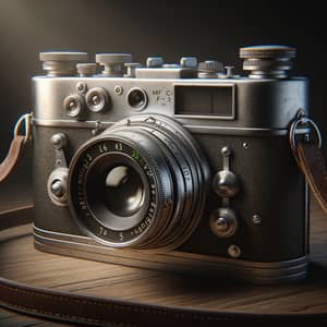 Vintage Camera Photo Rendering | Silver Body with Patina Finish