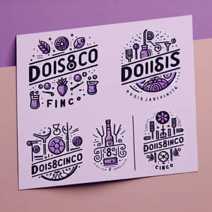Eye-Catching Lilac-themed Logo for doiscinco Bar