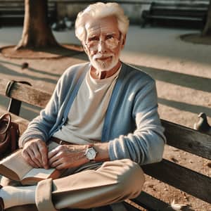 Old Man in the Park: Wisdom and Peace