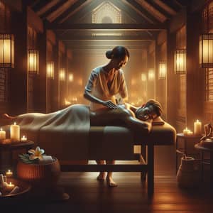 Tranquil Spa Experience: Relaxing Massage in Serene Ambiance