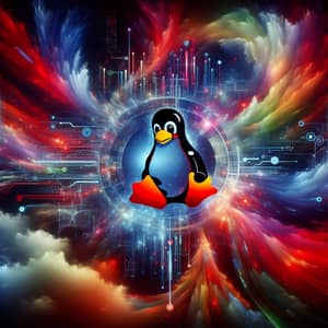 Dynamic Vision of Linux Operating System Concept | Abstract Art