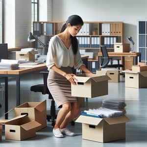 Efficient File Organization in Modern Office - South Asian Woman