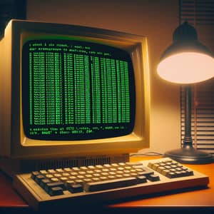Retro Computer Terminal | Old-School Green Text on CRT Monitor