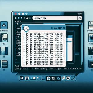 Linux Operating System Screen Illustration with Terminal Window