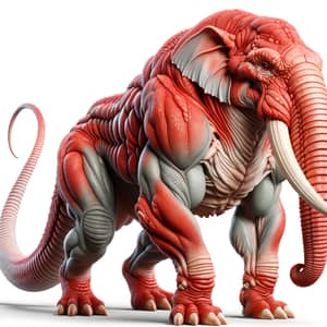 Hybrid Creature with Martian Elephant and Earth Kangaroo Features