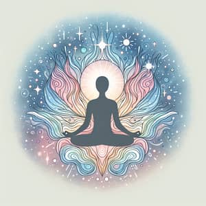 Spiritual Self Meditation Doodle | Tranquil Cosmic Art