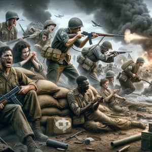 Intense World War II Fighting Scene