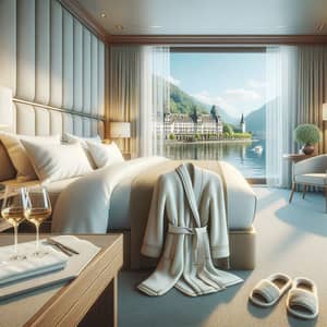 Luxurious Room with River View in High-End Hotel