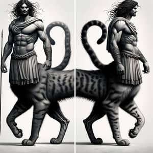 Legendary Greek Hero with Feline Elements