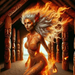 Mahuika: Fiery Maori Goddess Captures Escaping Warrior