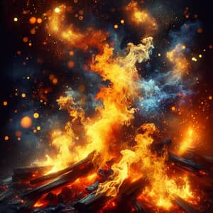 Mesmerizing Flames: Spectacle of Raw Nature's Power