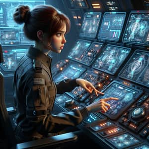 Futuristic Game Master: Secret Agent at Glowing Console | 2025 Tech