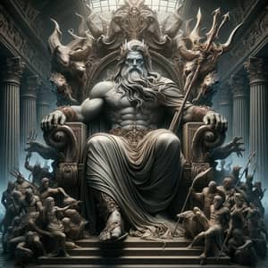 Hyper-Realistic Zeus Throne Room Art