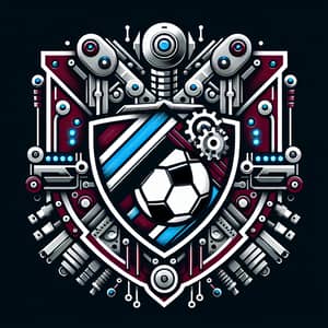 FC Barcelona Robotized Shield - Futuristic Hybrid Emblem