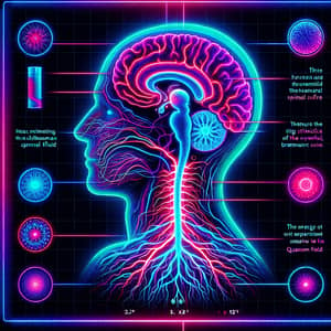 Neon Physiological Diagram: Nervous System Awakening