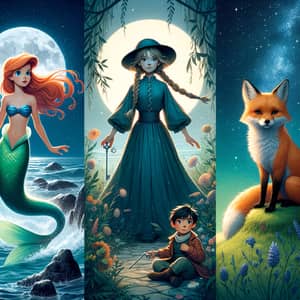 Enchanting Characters: Mermaid, Ellie, Fox