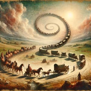 Cyclical Process in Unknown Painter's Style | Industry & Nature