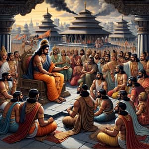 Rama's Court: Ancient South Asian Scene from Ramayana