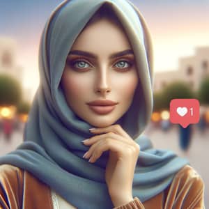 Modern Middle-Eastern Woman Portrait on Instagram