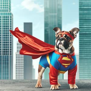 Superhero Dog in Colorful Costume | Classic Superhero Theme