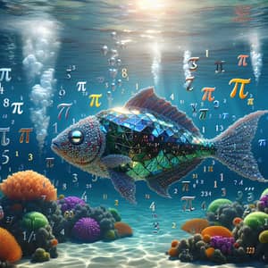 Math Fish: Surreal Fish with Glossy Scales of Mathematical Formulas