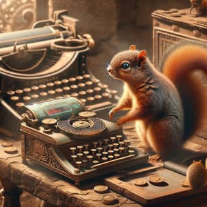 Antique Computer Usage by Squirrel in Ancient Greece