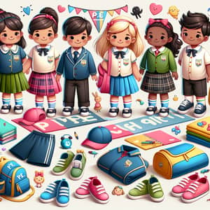 Cute School Uniforms & P.E. for Pre-School Students