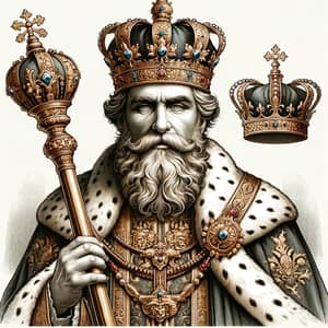 Regal King Illustration for Royalty Fans