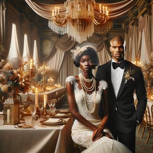 Vintage Glamour Inspired Wedding Photography | Elegant Ballroom Scene