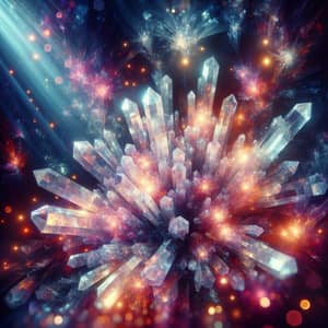 Crystal Energy Abstract Scene - Mystical Colors & Light