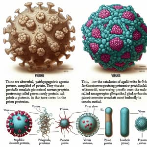 Prions and Viruses: An Illustrated Comparison of Cellular Proteins and Microscopic Organisms