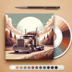 Old-School 18-Wheeler Album Cover Design