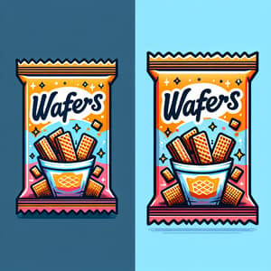 Colorful 'WAFERS' Package | Crunchy & Delicious Snack for Kids