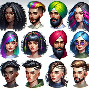 Diverse Hairstyles Showcase | Creative Hair Looks