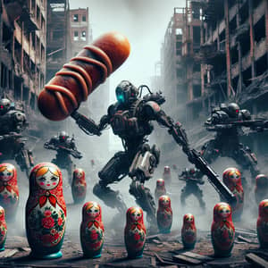 Matryoshka Dolls vs. Alyonushka Cyborgs in Post-Apocalyptic Battle