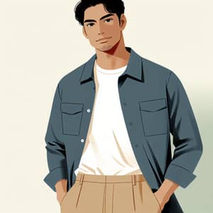 Mixed Race Man Casual Outfit