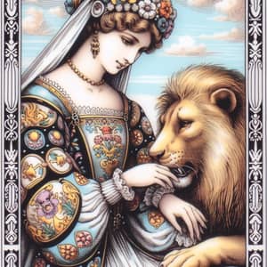 Marseille Tarot Strength Card: Woman & Lion Symbolism