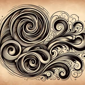 Abstract Swirling Patterns Design