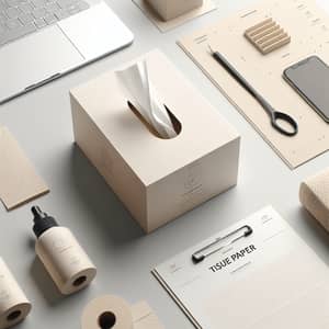 Modern Minimalist Facial Tissue Paper Box - Branding Packaging