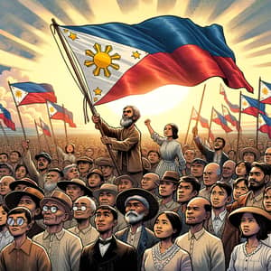 Filipino People's Proclamation of Independence Editorial Cartoon