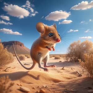 Meet Jake: The Adorable Kangaroo Mouse in the Sandy Desert