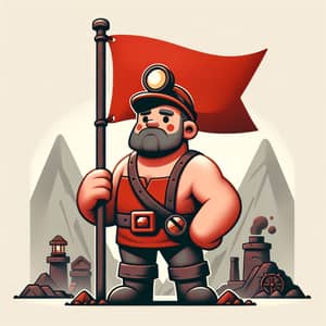 Ancient Folklore Miner with Red Equality Banner