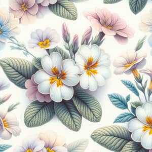 Primrose Floral Pattern Design | Light, Airy Atmosphere
