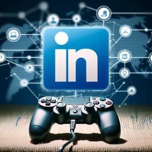 LinkedIn & Video Game Controller Image for LinkedIn Post