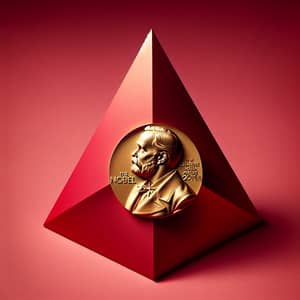 Nobel Prize Literature Medal in Red Triangle