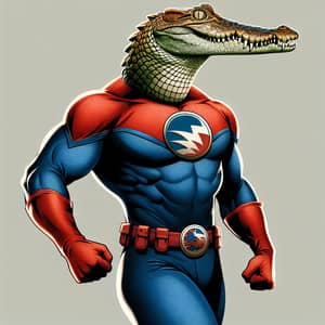 Crocodile Superhero Fusion | Dynamic Heroic Character Design
