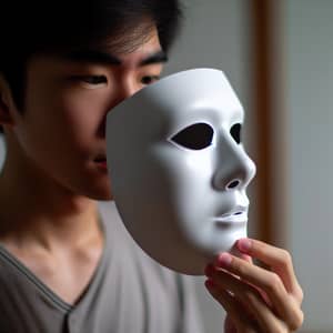 Asian Person Discovers Mysterious White Mask