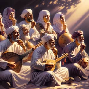 Cultural Diversity of Algerian Singers with Traditional Musical Instruments