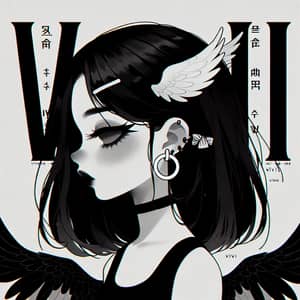 ViVi - Black-Haired Girl with Wings and Ears